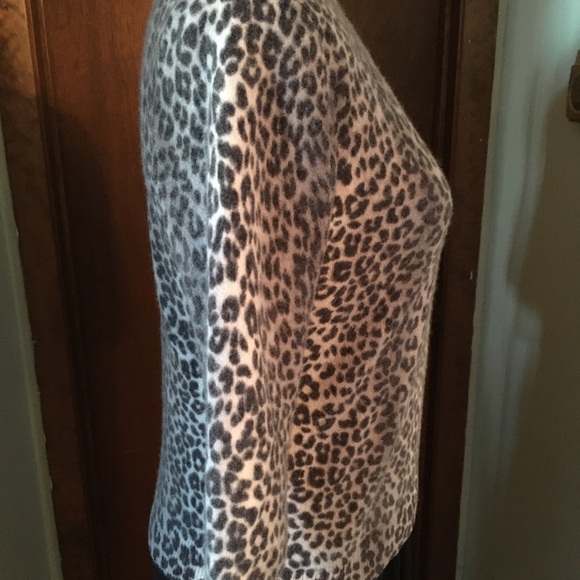 Talbots Cashmere Leopard Audrey Sweater - Picture 2 of 10